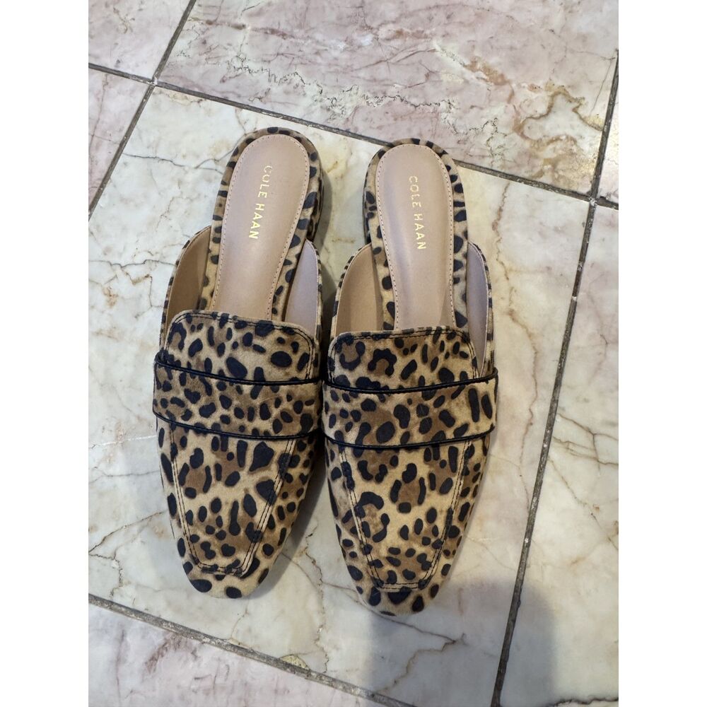 Cole Haan Pasha Leopard Print Mules